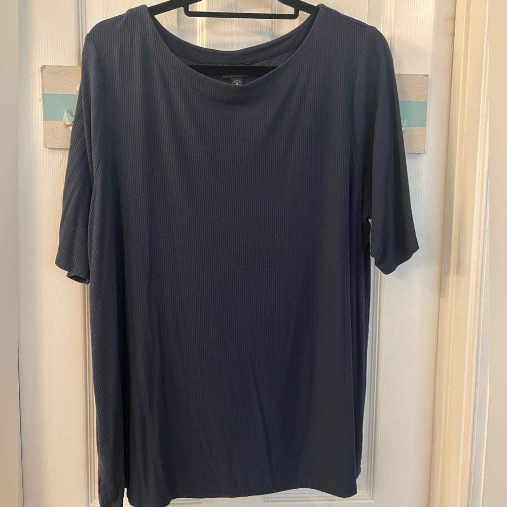 J Jill Navy Tunic Top Sz 2X